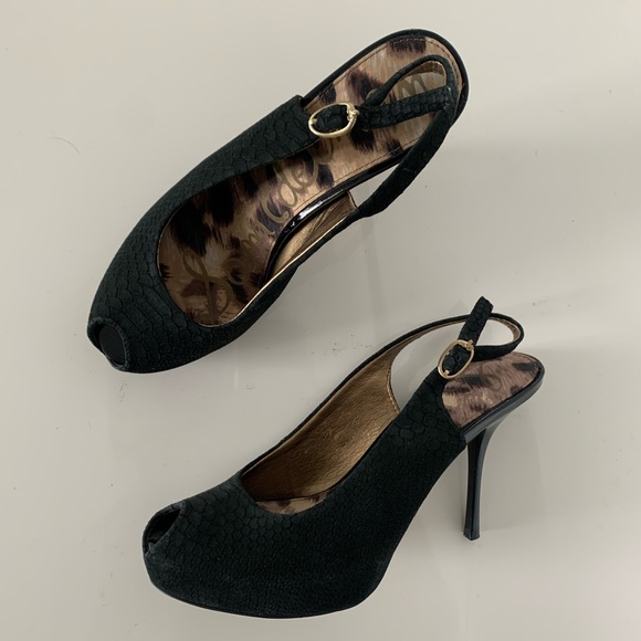 Sam Edelman Evelyn peep toe slingback pumps - Picture 2 of 7